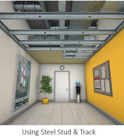 key-lock ceiling corridor blog steel stud